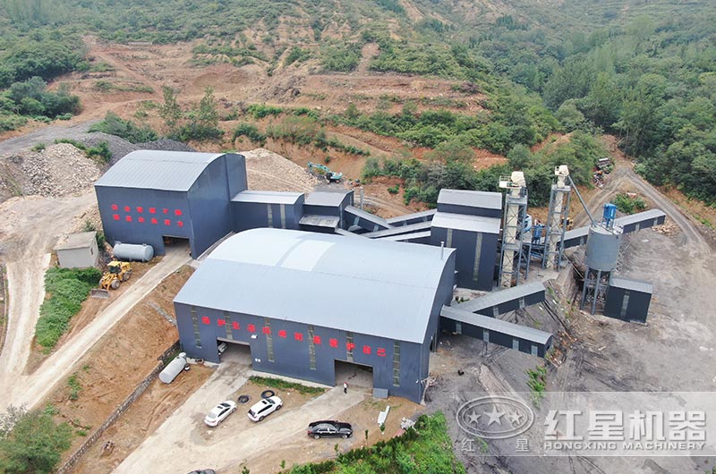 紅星客戶環(huán)保石粉生產(chǎn)外部航拍圖 紅星客戶環(huán)保石粉生產(chǎn)外部航拍圖