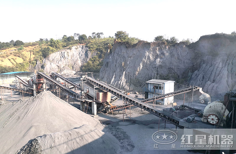 大型機制砂生產現場