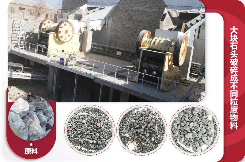 石頭破碎成不同粒度的物料 石頭破碎成不同粒度的物料