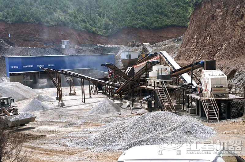 新型干法制砂生產(chǎn)線，破碎硬度較小的物料