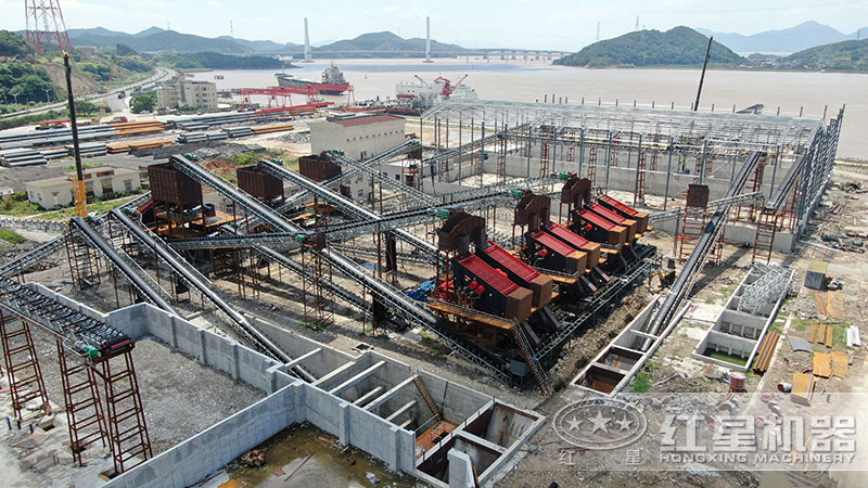 河卵石制砂生產線實拍 河卵石制砂生產線實拍