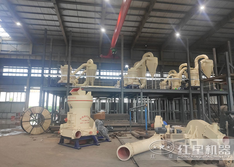 磨粉生產(chǎn)線中給料機(jī)、提升機(jī)現(xiàn)場(chǎng)安裝圖