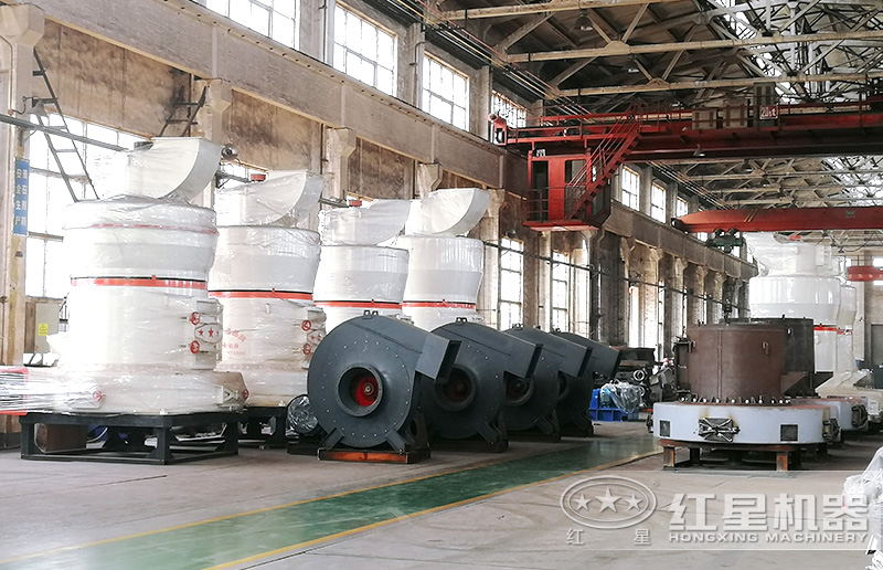紅星機(jī)器磨粉機(jī)車(chē)間實(shí)拍，全部是自主生產(chǎn)